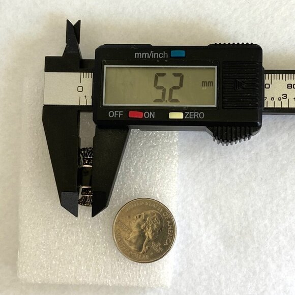 Sterling Silver 925 Dainty 0.89" Oval Black Onyx & Marcasite Brooch - Picture 15 of 16